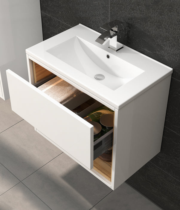 Wall Hung 500mm Cabinet & Basin 2 Hudson Reed