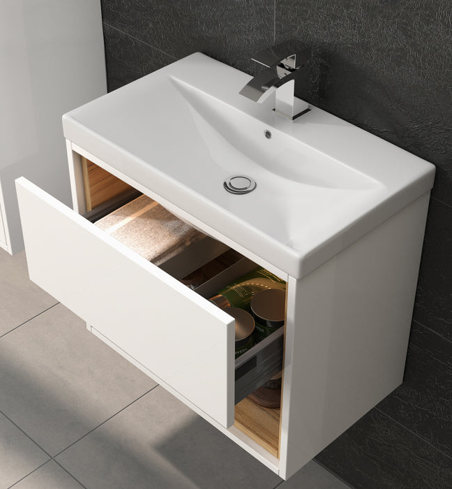 Wall Hung 500mm Cabinet & Basin 3 Hudson Reed