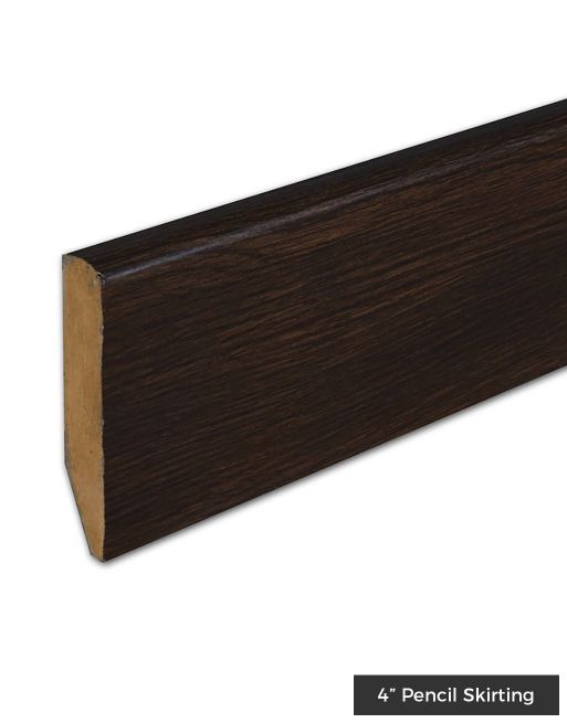 Wood & Laminate Flooring - Finishing Touches - Dark Brown Oak HDF Skirting