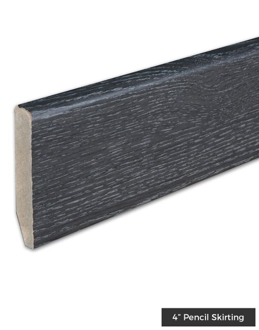 Wood & Laminate Flooring - Finishing Touches -Steel Grey HDF Skirting