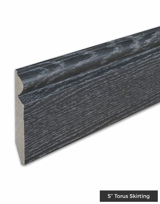 Wood & Laminate Flooring - Finishing Touches -Steel Grey HDF Skirting