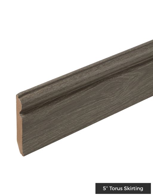 Wood & Laminate Flooring - Finishing Touches - Harbour Grey HDF Skirting