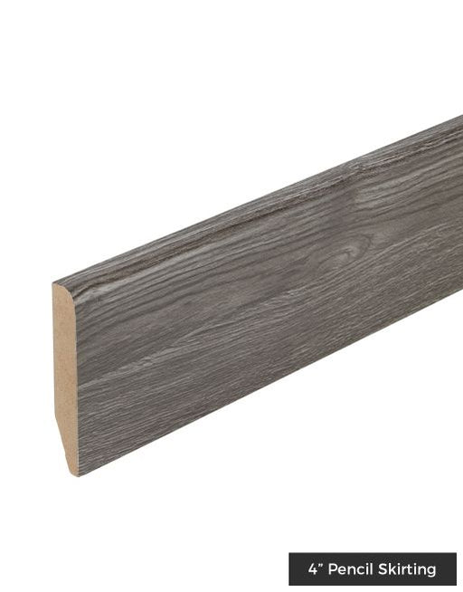 Wood & Laminate Flooring - Finishing Touches - Rustic Grey HDF Skirting