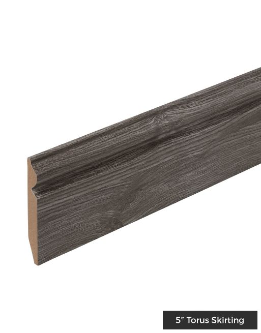 Wood & Laminate Flooring - Finishing Touches - Rustic Grey HDF Skirting