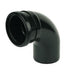 Black Single Socket Underground 90° Bend 110mm