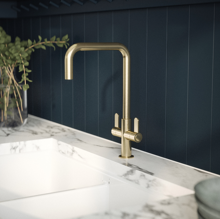 Kosi Mono Dual Lever Brushed Brass