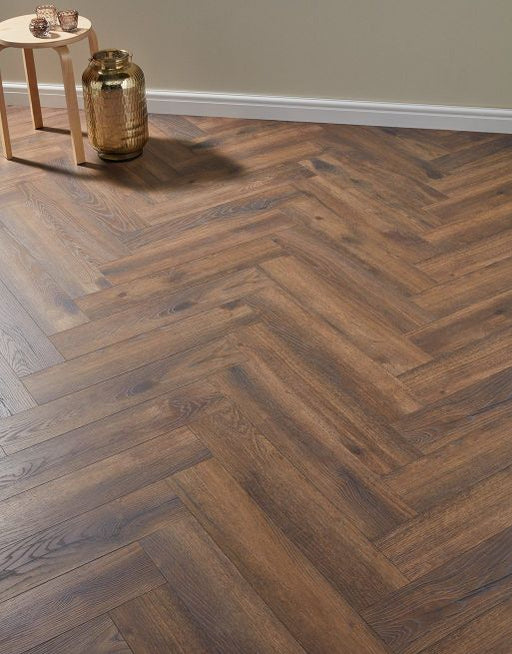 Laminate Flooring Herringbone -  Espresso Oak