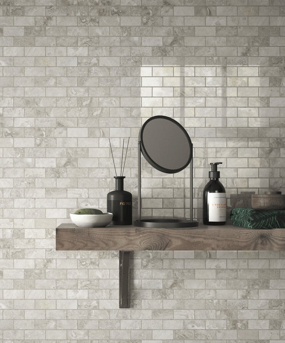 Lemon Marble Polished Brick Mosaic Tile