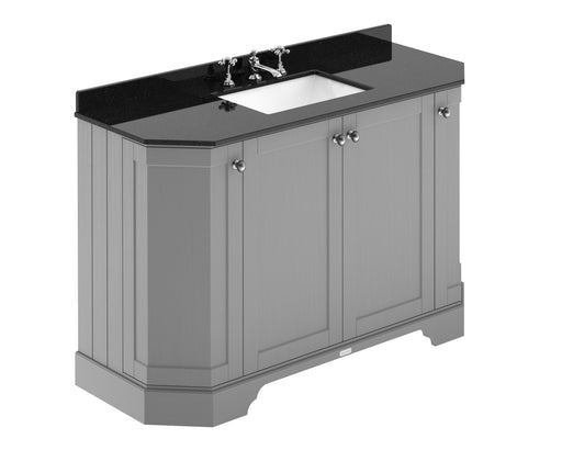 1200mm 4-Door Angled Unit & Marble Top 3TH Hudson Reed