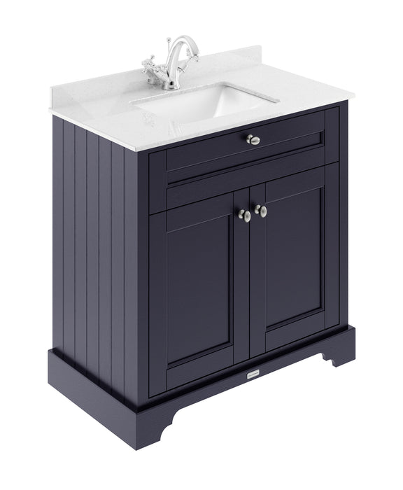 800mm Cabinet & Marble Top (1TH) Hudson Reed