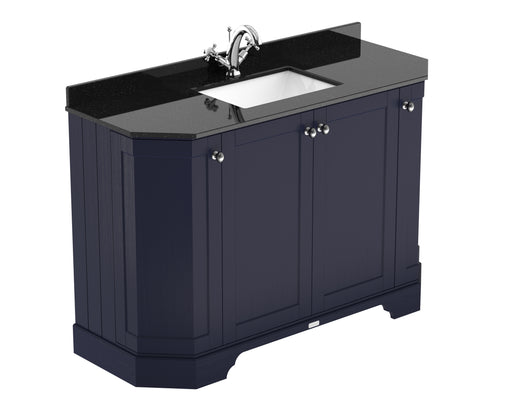 1200mm 4-Door Angled Unit & Marble Top 1TH Hudson Reed