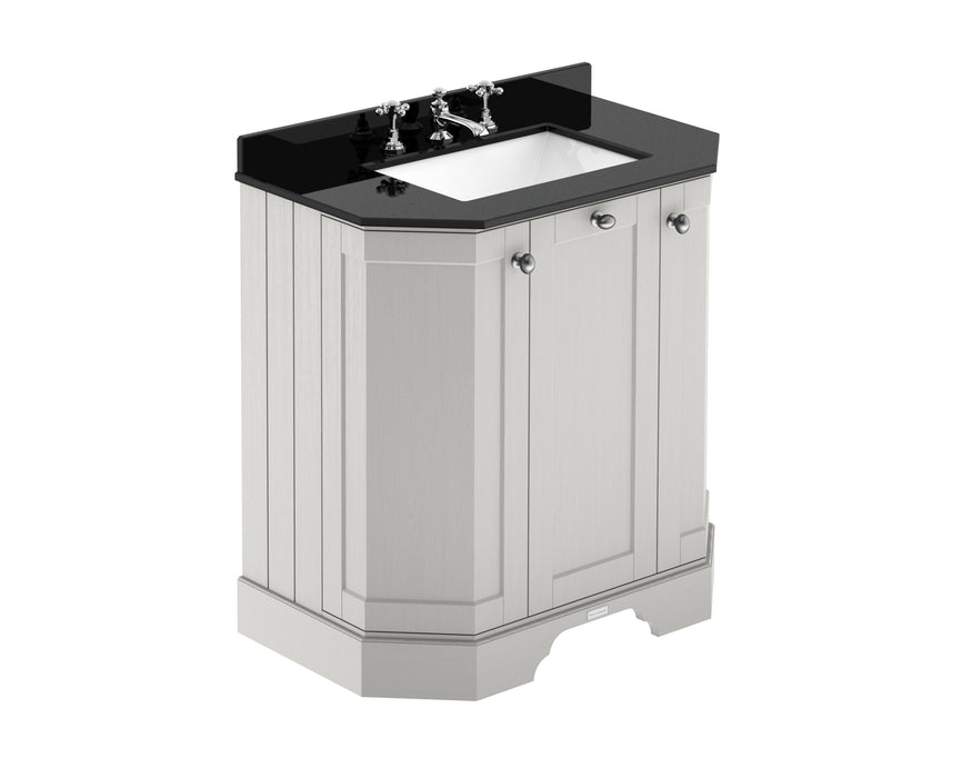 750mm 3-Door Angled Unit & Marble Top 3TH Hudson Reed