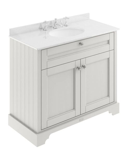 1000mm Cabinet & Marble Top (3TH) Hudson Reed