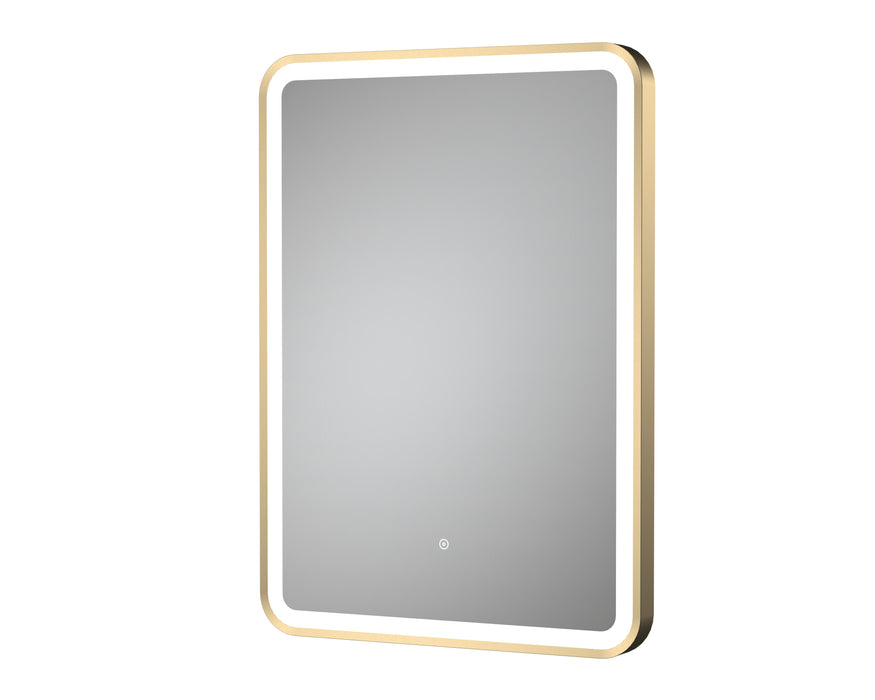 700 x 500 Brushed Brass Framed Mirror Hudson Reed