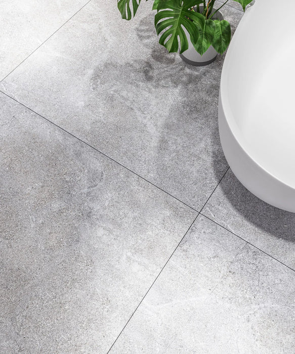 Grande Stone Effect Lucca Grey Porcelain Panel (100cm x 260cm)