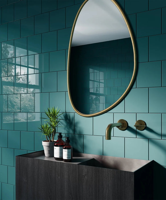 Matrix® Ocean Teal Gloss Tile (14.8cm x 14.8cm)