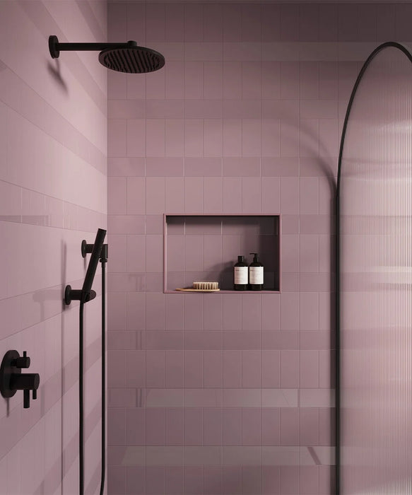 Matrix® Quartz Pink Gloss Tile (9.8cm x 19.8cm)