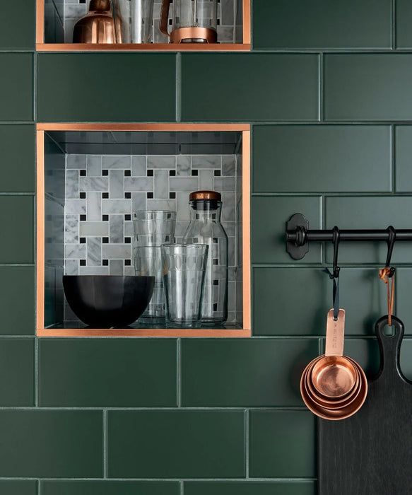 Matrix® Wilderness Green Matt Tile (9.8cm x 19.8cm)