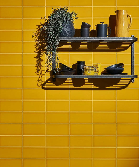 Matrix® Mustard Gloss Tile (9.8cm x 19.8cm)