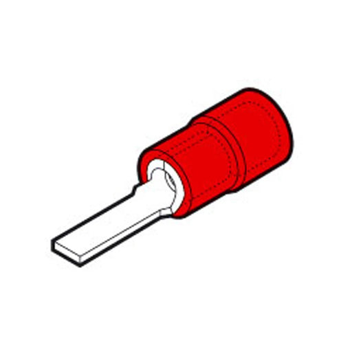 0.25-1.5mm² Pre-Insulated Blade Terminal 16mm Red
