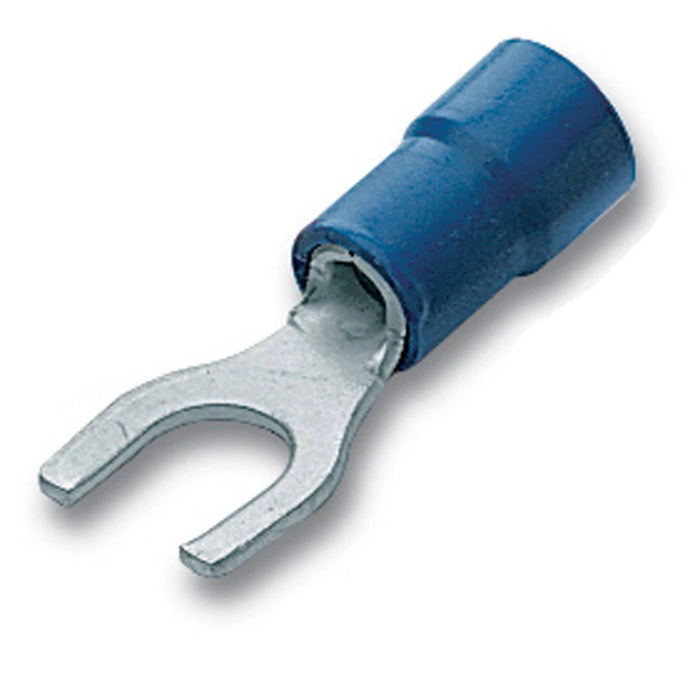 1.5-2.5mm² Pre-Insulated Fork Terminal M4 Stud Blue
