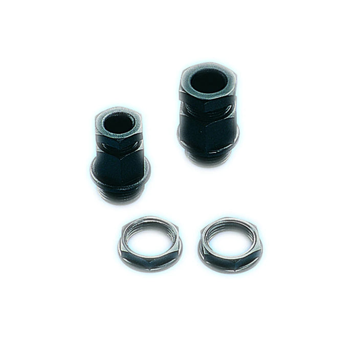 Hexagon Top Stuffing Gland 20mm IP54 Nylon Black for 7-10.5mm Dia Cables C/W Locknut [Pack=10]
