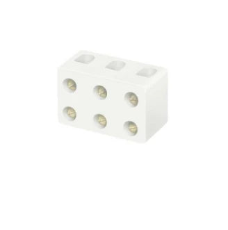 5A Triple Pole Porcelain Connector Block