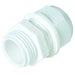 Dome Top Stuffing Gland 20mm IP68 Nylon White for 6-12mm Dia Cables C/W Locknut - 10 Pack
