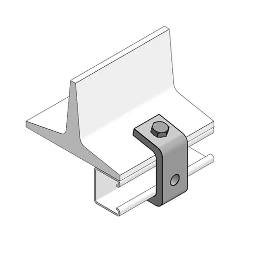 Channel Beam Clamp C Type (Large) Hot Dipped Galvanised C/W Cone Point Bolt