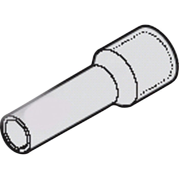 0.3mm²-0.5mm² Polypropylene Insulated End Sleeve 8mm Pin Length White
