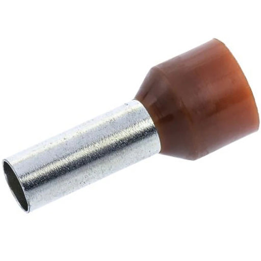 PKE Series 10mm² Polyamide Insulated Copper End Sleeve Brown