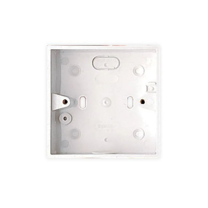 Box Switch&Socket Surf 1 Gang 25mm White PVC-U Square Corners