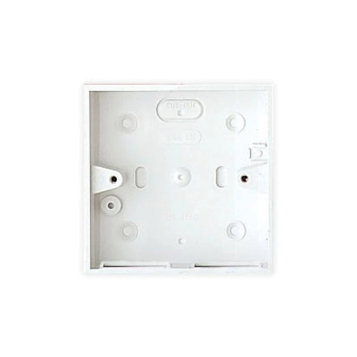 Box Switch&Socket 3 Entries 1 Gang 32mm White PVC-U Square Cor