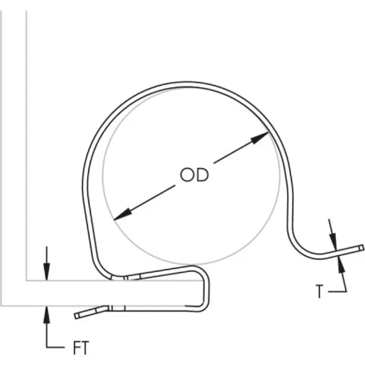 Cable Snap Clip, 0.16"–0.28" Flange, 0.984–1.26"