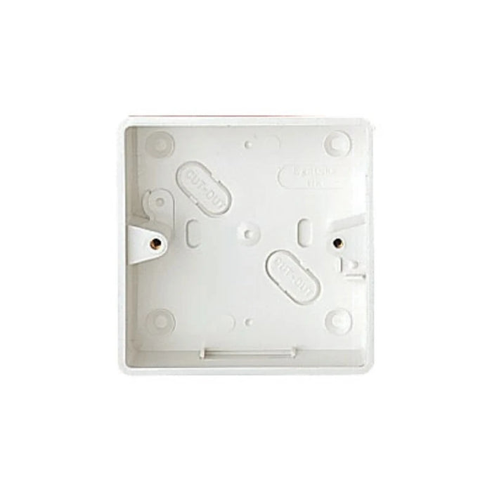 Box Switch&Socket 1 Entry 1 Gang 32mm White PVC-U Round Corner