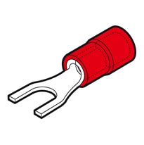 0.25mm²-1.5mm² fork terminal 3.2mm red [Pack of 100]