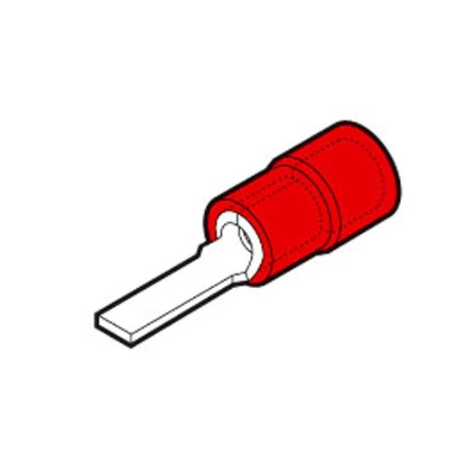 RF Series 0.25-1.5mm² PVC Insulated Blade Terminal 17.2 X 2.3mm Red