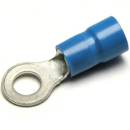 BF Series M6 PVC Insulated Ring Terminal Stud 1.5-2.5mm² Blue
