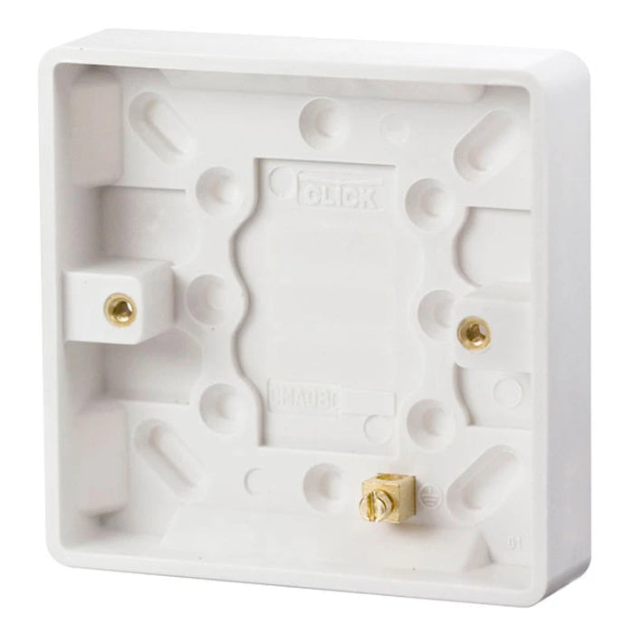 Pattress Box 1 Gang 86 x 86 x 16mm White