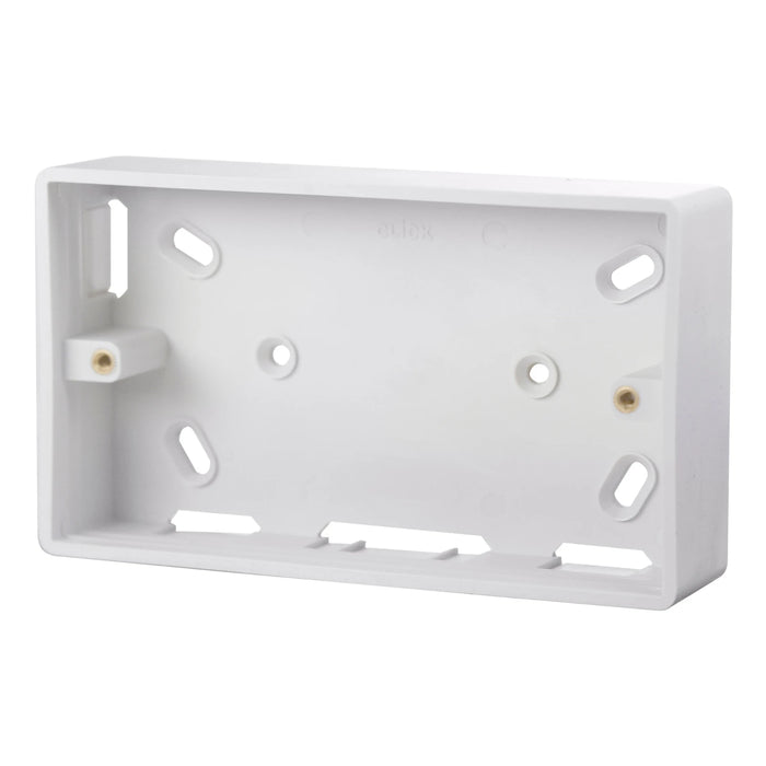 Box Pattress 2 Gang 29mm PVC For Trunking