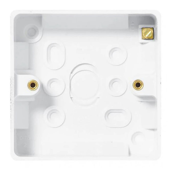 Pattress Box 1 Gang Surface Mount 20mm White