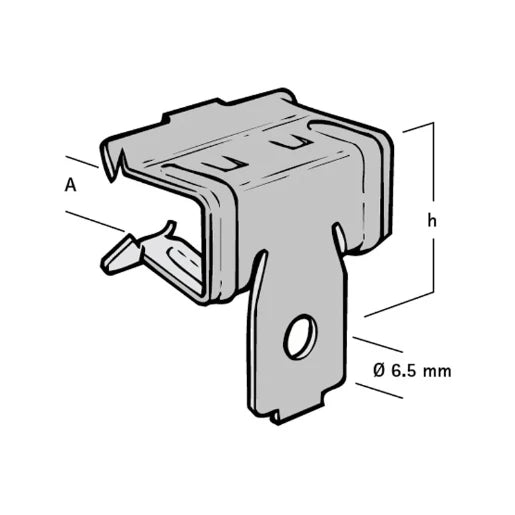 Beam Clip 5-9 x 21 x 6.5mm Spring Steel Type CS70 BC250 [Pack=25]