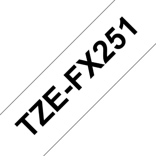 Brother Pro Tape Tze-Fx251 Flexible Id Tape Black On White 24Mm