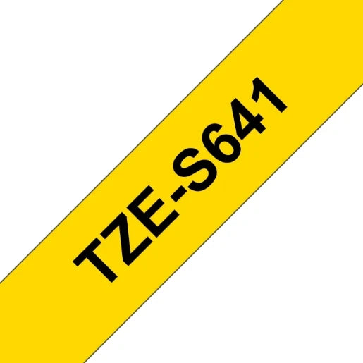 Brother Pro Tape Tze-S641 Strong Adhesive Tape Black On Yellow 18Mm