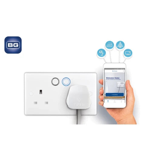 Socket 2 Gang Single Pole Switched 13A Smart Home Control