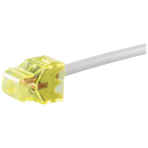 Christa'l Mini Push-in Wire Connector 4 Way 24A for upto 2.5mm Cables - Yellow - Pack of 100