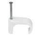 Cable Clip 9 x 18mm Flat Clips White