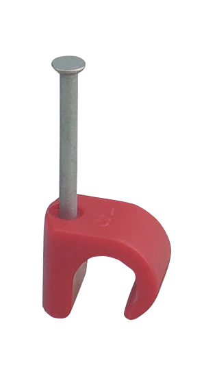 Cable Clip 7-10mm Round Cable Red