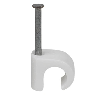 Cable Clip 7-10mm Round Cable White