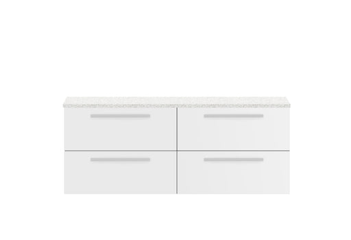 1440mm Double Cabinet & Sparkling White Worktop Hudson Reed